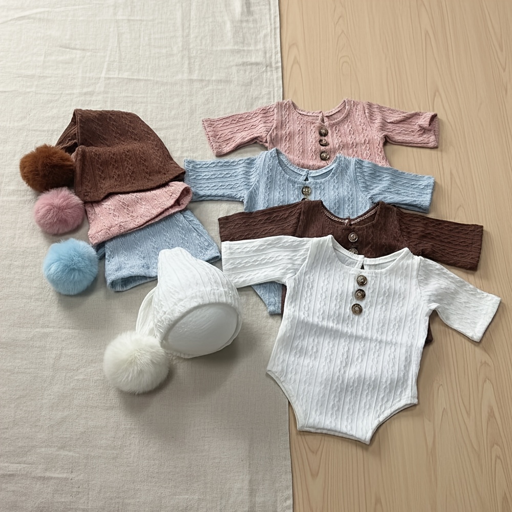 Infant Photography Props Outfit - Newborn Photography Props Romper Long Tail