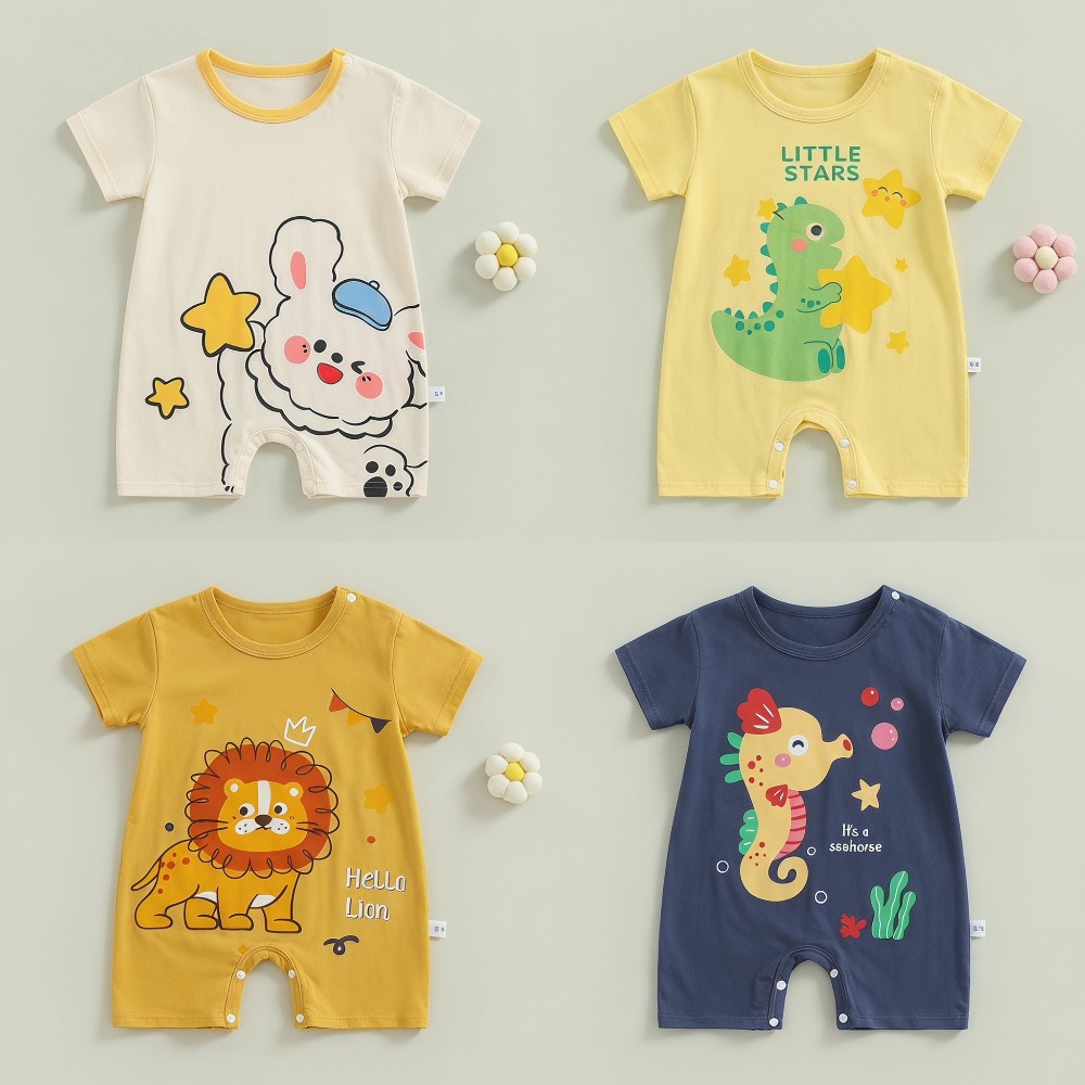 Summer  Printed Newborn Baby C - Baby Summer Linen Sleeveless Jumpsuit recension och pris