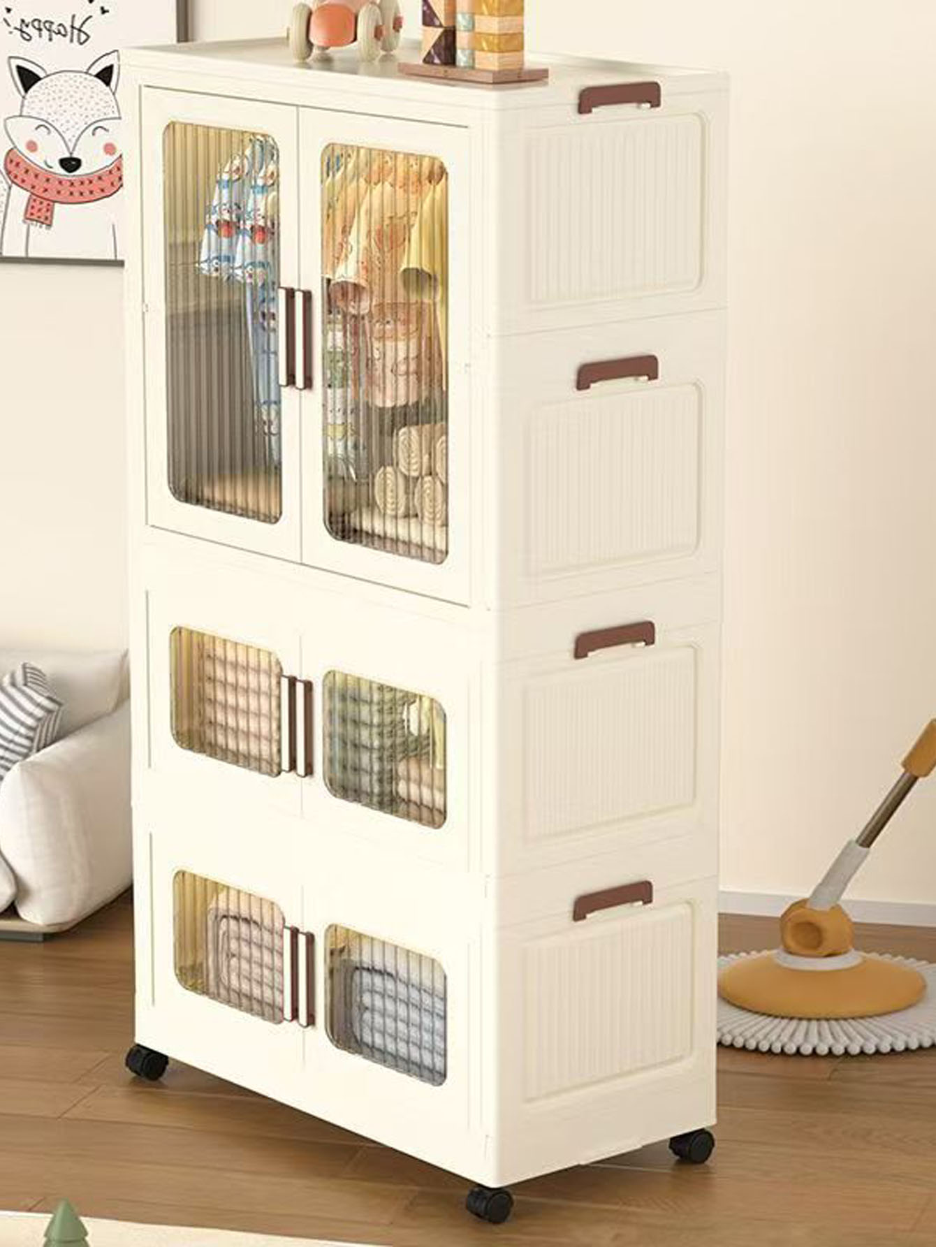 Folding storage cabinet home c - Baby Clothes recension och pris