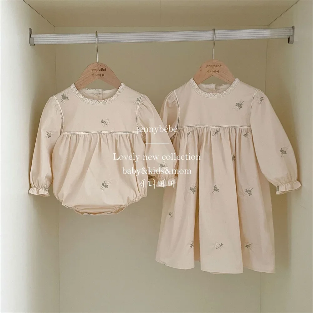 Baby Girls Embroidered Floral  - Newborn Baby Girl Romper Floral recension och pris