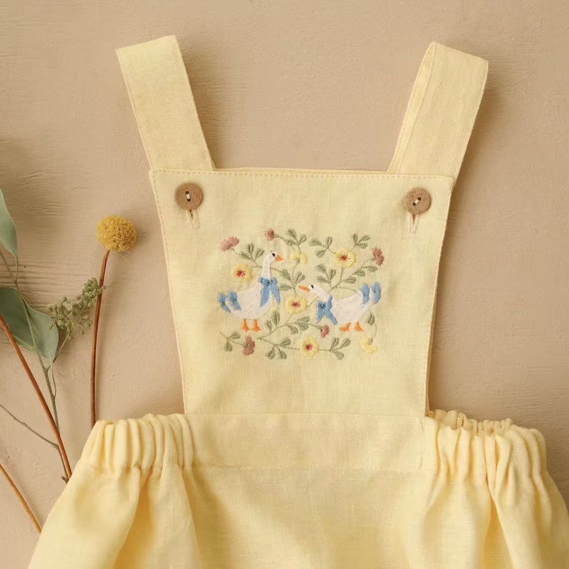 Countryside Style 2026 Summer  - Baby Summer Linen Sleeveless Jumpsuit recension och pris