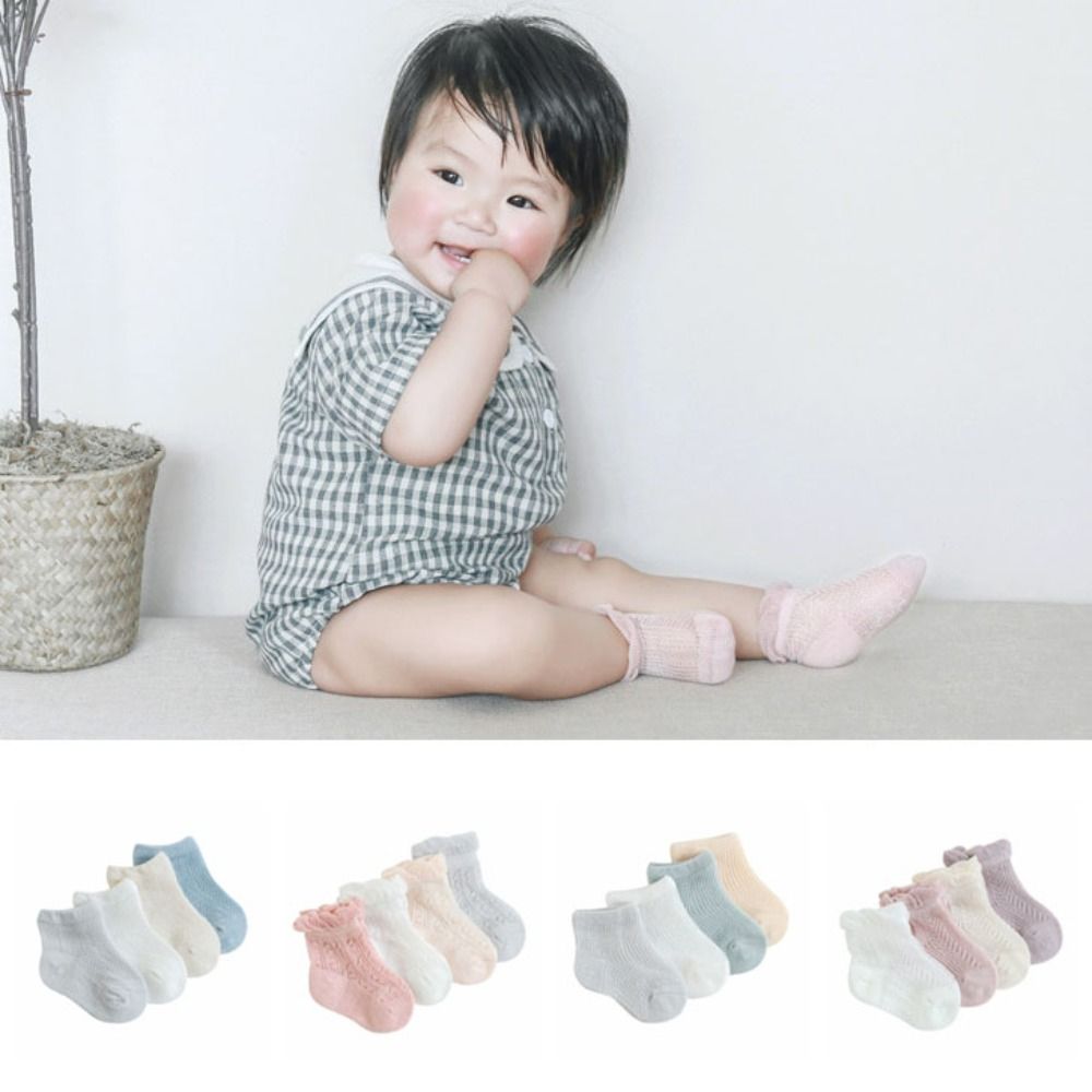4Pairs Sweet Cotton Baby Ruffl - Unisex Baby Socks Non Slip recension och pris