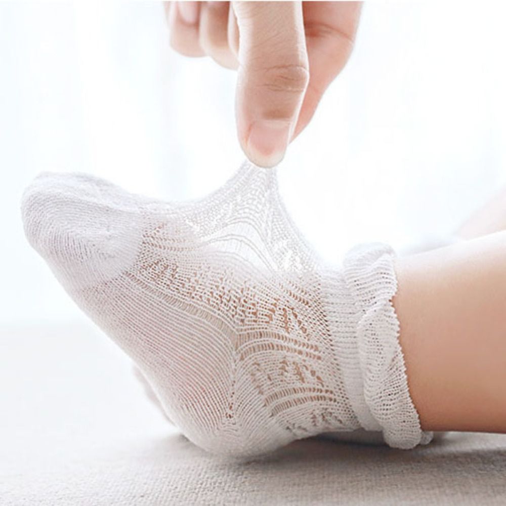 4Pairs Sweet Cotton Baby Ruffl - Unisex Baby Socks Non Slip recension och pris