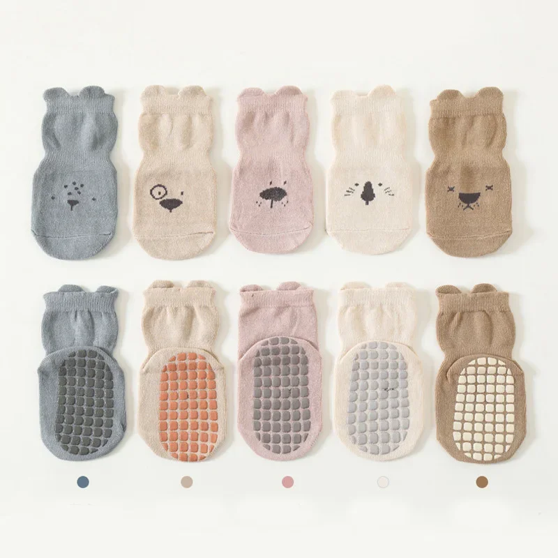 3/5 Pairs Baby Adorable Animal - Unisex Baby Socks Non Slip recension och pris