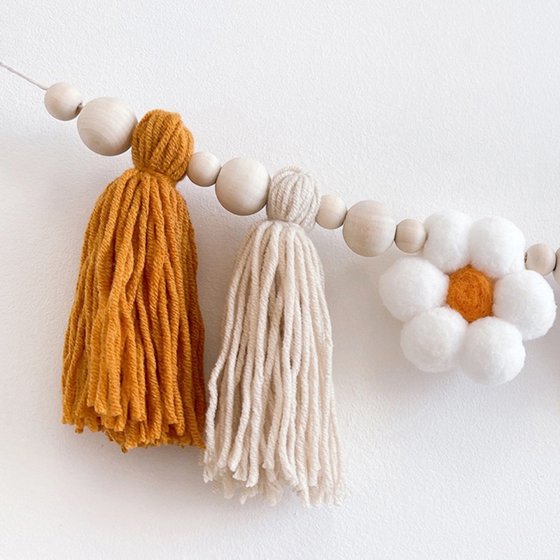 2 Pcs Daisy Wooden Garland Dec - Nursery recension och pris