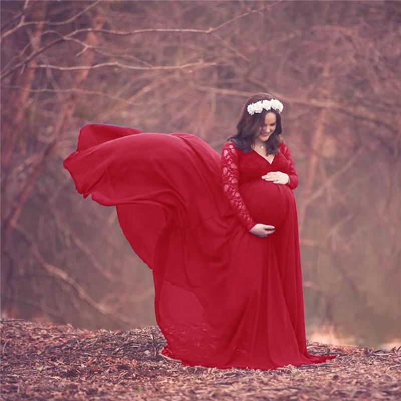 New Lace Chiffon Maternity Pho - Maternity Wear recension och pris