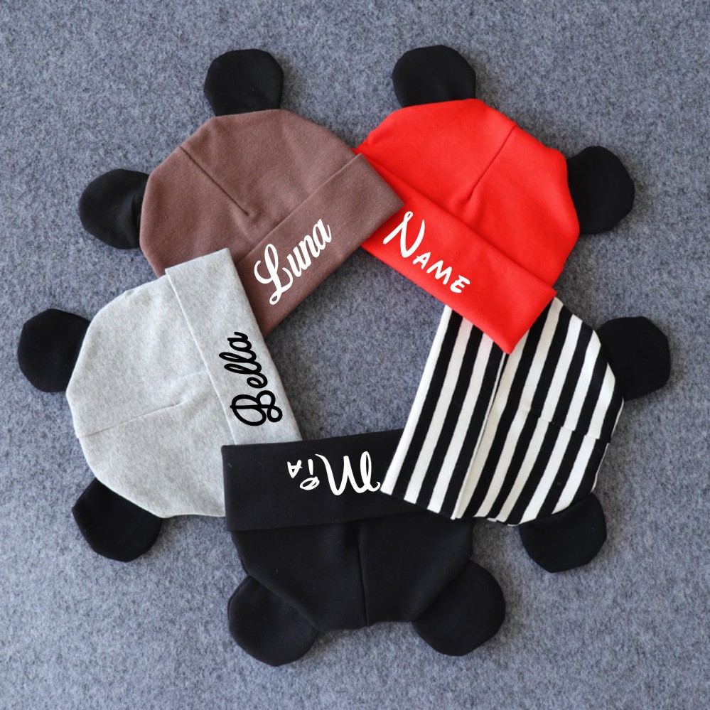 Personalised Cute Baby Beanie  - Infant Beanie Hat With Ears recension och pris