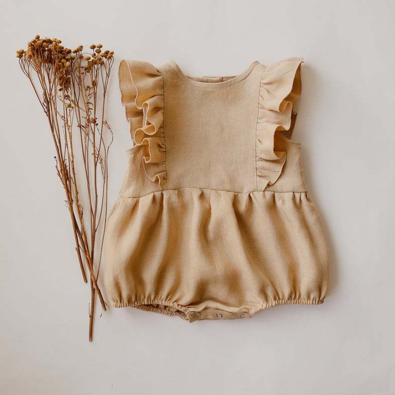 Summer Newborn Infant Baby Gir - Baby Summer Linen Sleeveless Jumpsuit recension och pris