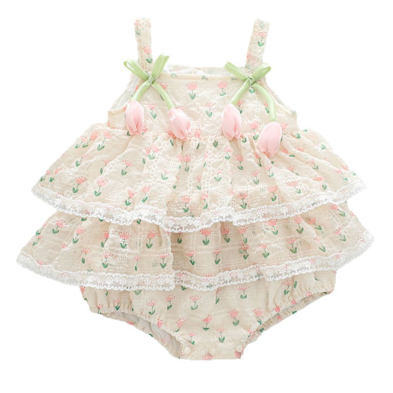 2026 Baby Girl Summer Princess - Newborn Baby Girl Romper Floral recension och pris