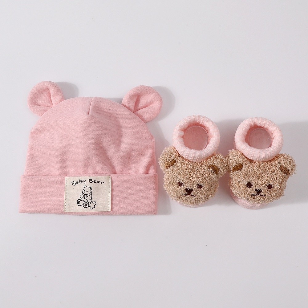 2Pcs/Set Cute Cotton Baby Hat  - Infant Beanie Hat With Ears recension och pris