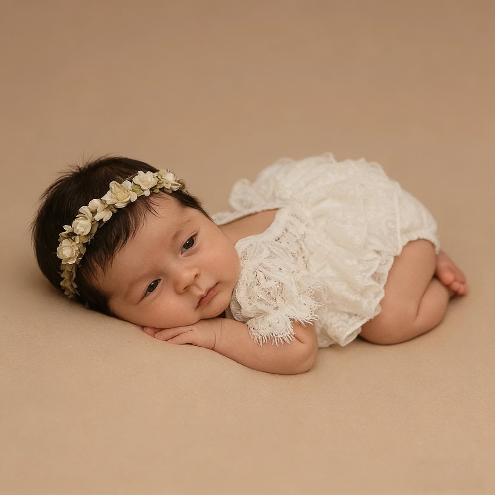 Newborn Photography Outfit Gir - Newborn Baby Girl Romper Floral recension och pris