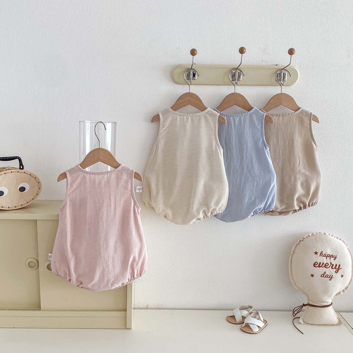 Baby Summer Bear Thin Sleevele - Baby Summer Linen Sleeveless Jumpsuit recension och pris