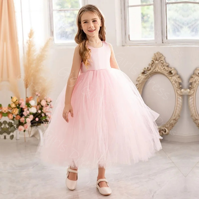 Blue Flower Girl Dress for Wed - Toddler Girl Tulle Party Dress recension och pris