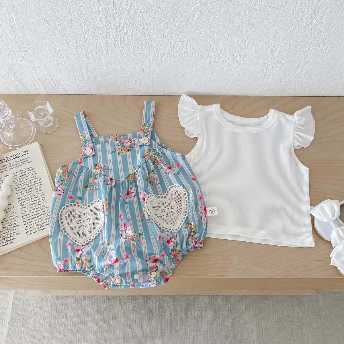 2PCS Newborn Clothes Baby Girl - Newborn Baby Girl Romper Floral recension och pris