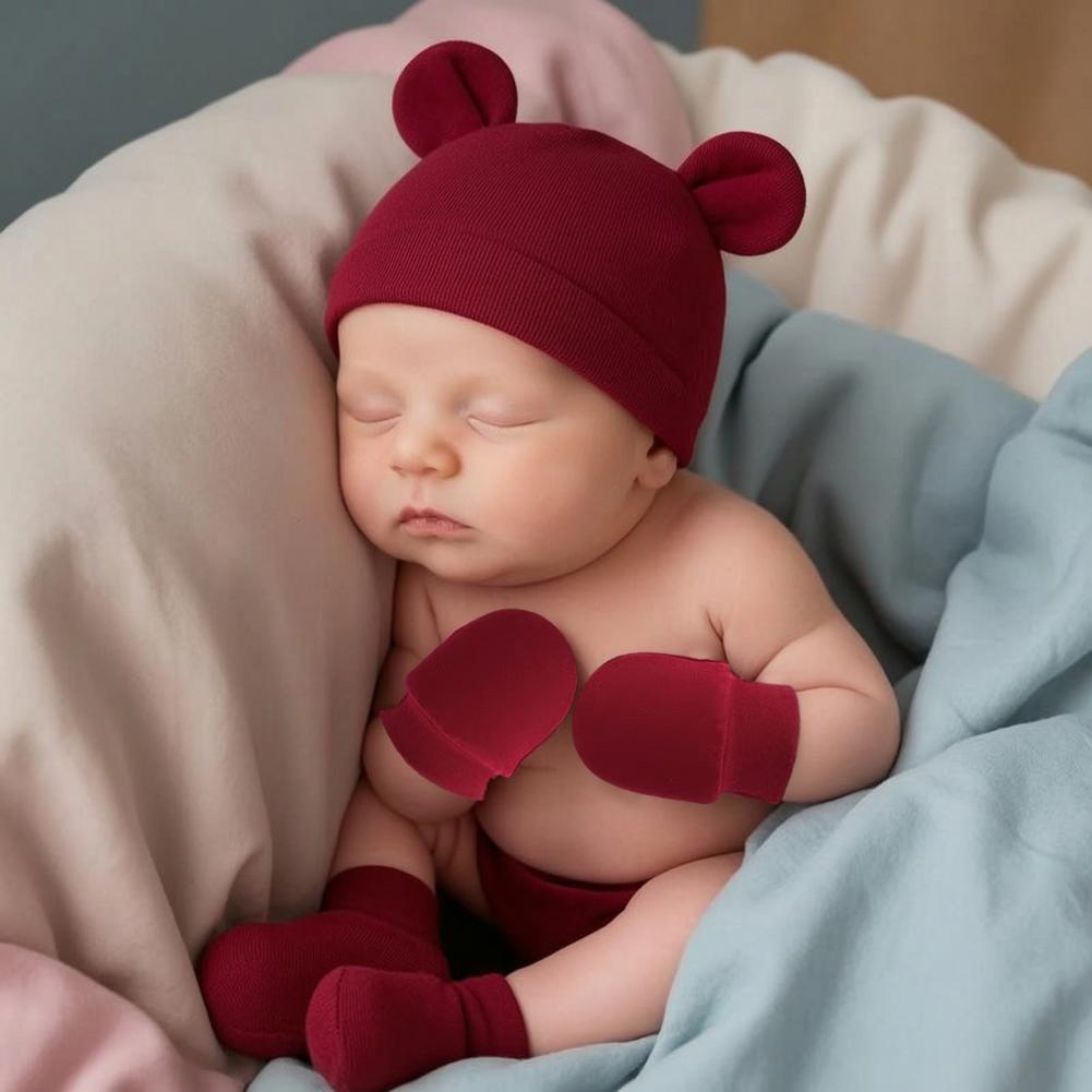 Baby Scratch Mittens Booties N - Infant Beanie Hat With Ears recension och pris