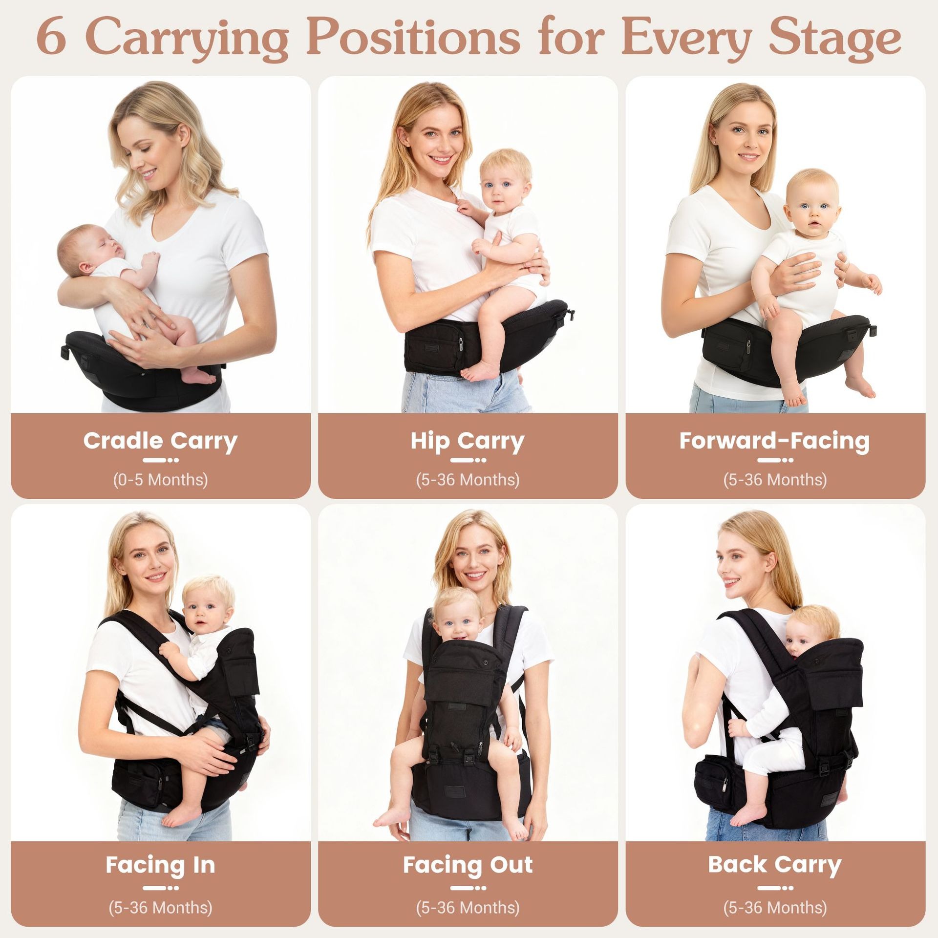 Baby Carrier with Hip Seat, Er - Ergonomic Baby Carrier Newborn To Toddler recension och pris