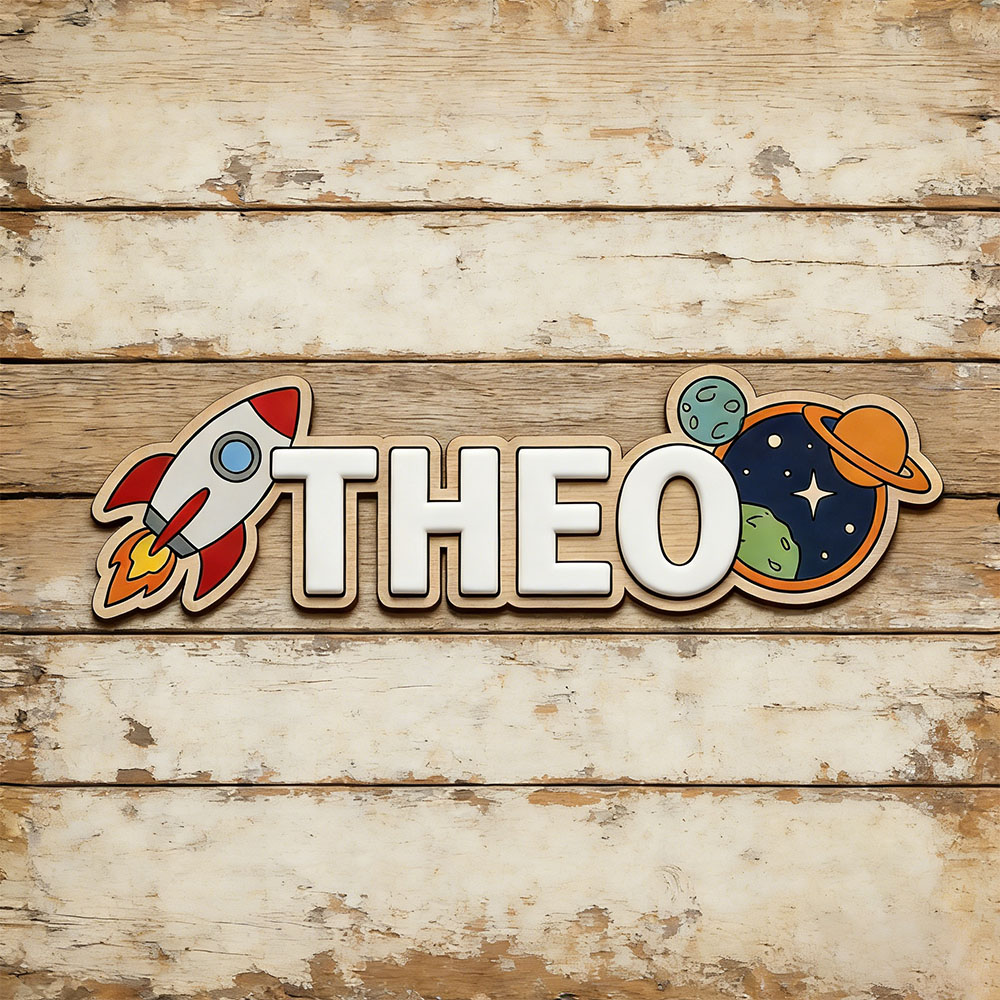Personalized Space Rocket Name - Nursery recension och pris