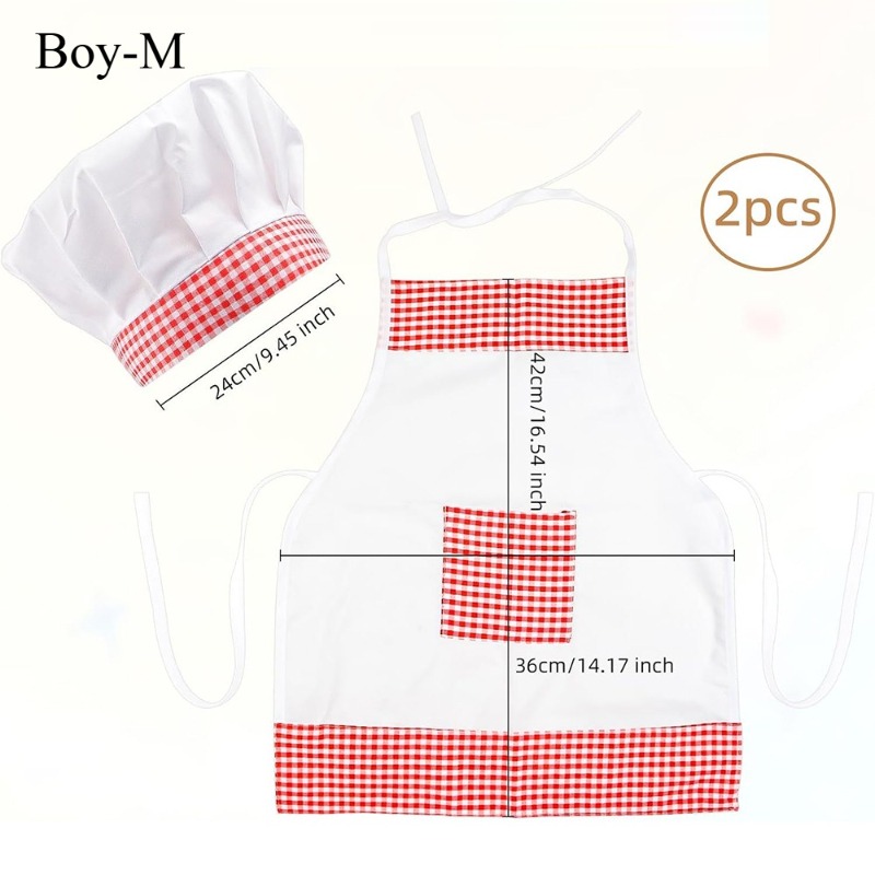 Red Gingham Baby Chef Costumes - Infant Photography Props Outfit recension och pris