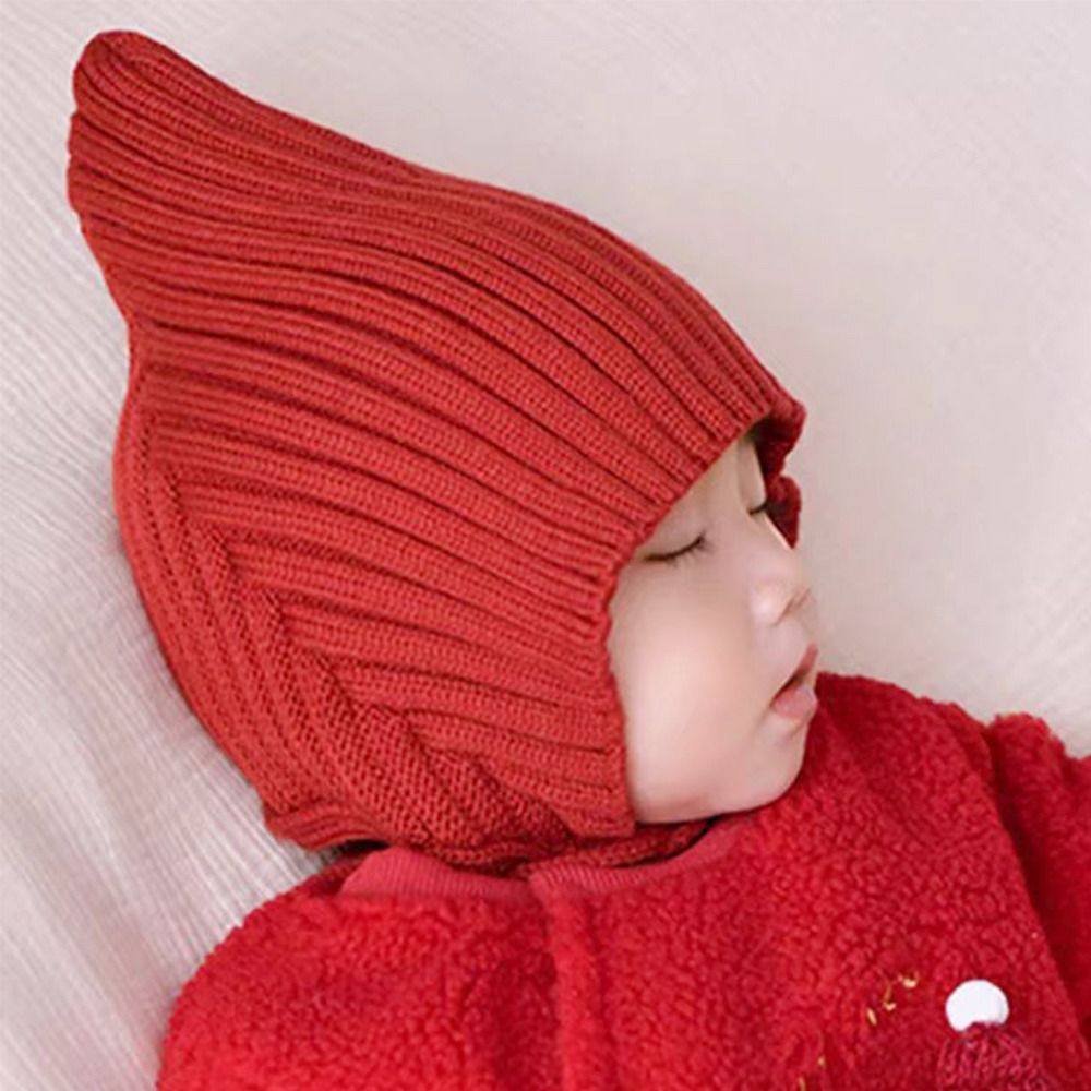 Cute Solid Color Baby Hat Wint - Infant Beanie Hat With Ears recension och pris