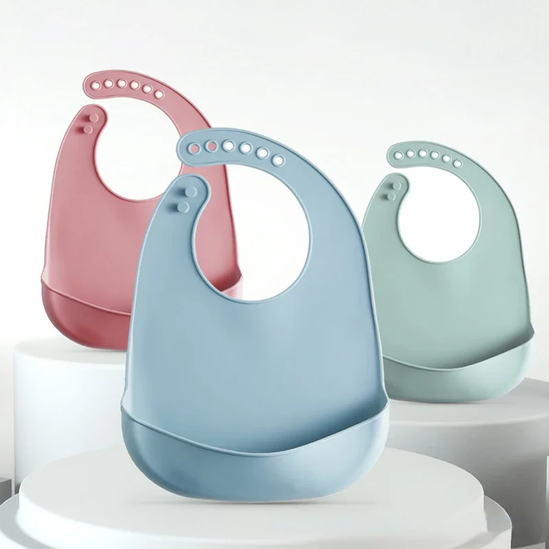 1-4Pcs Baby Bib Adjustable Wat - Waterproof Baby Bibs Silicone recension och pris