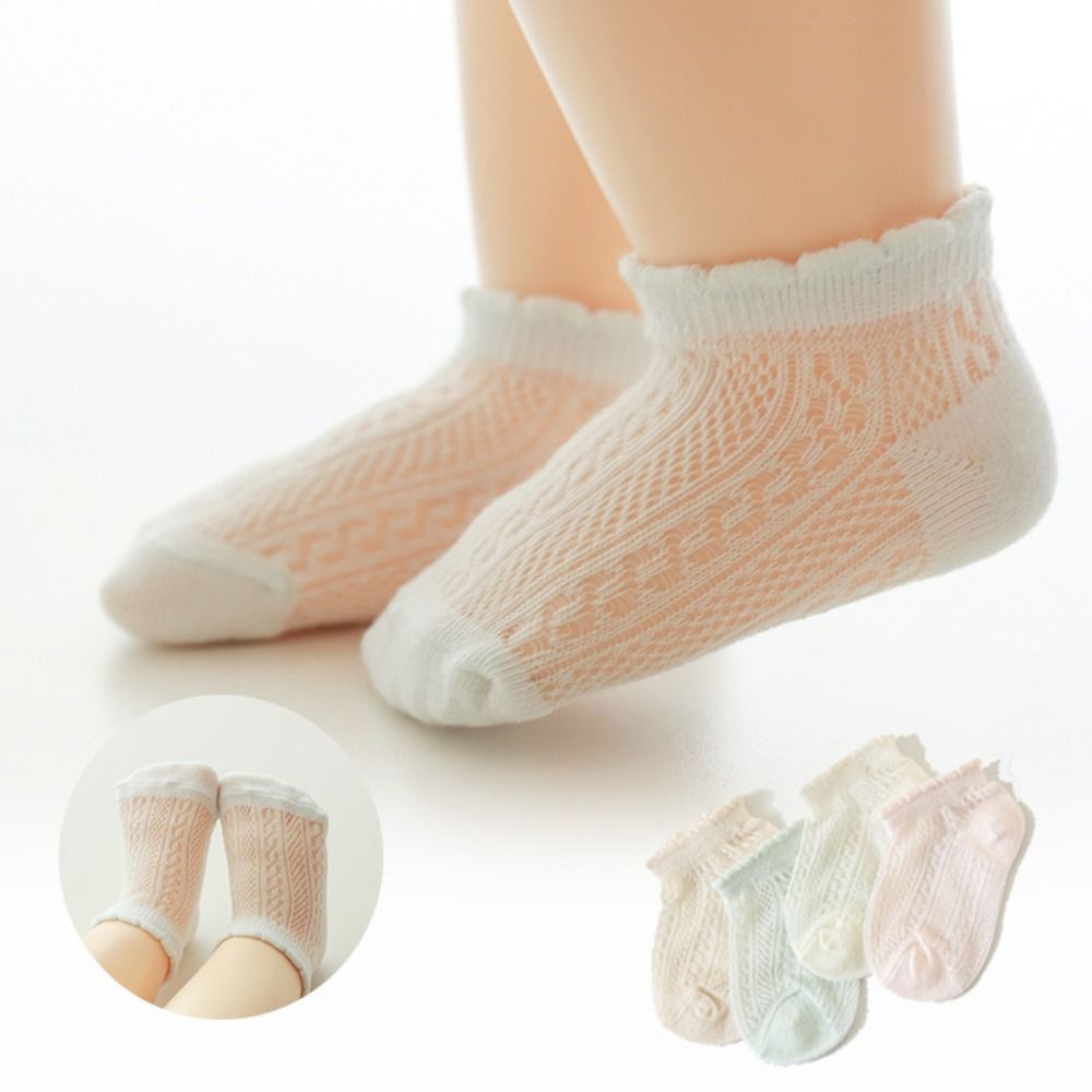 4Pairs New Cotton Baby Ruffle  - Unisex Baby Socks Non Slip recension och pris