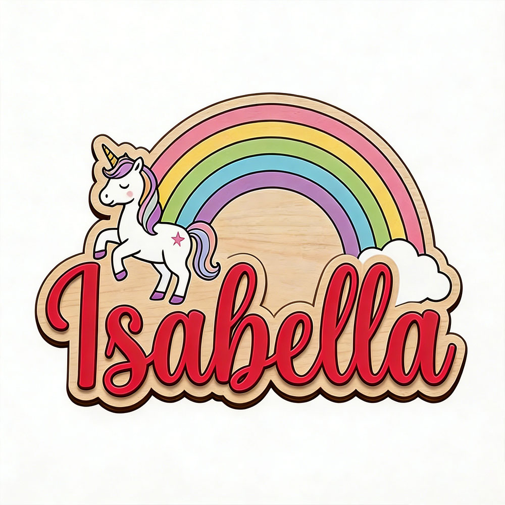 Unicorn & Pastel Rainbow Custo - Nursery recension och pris