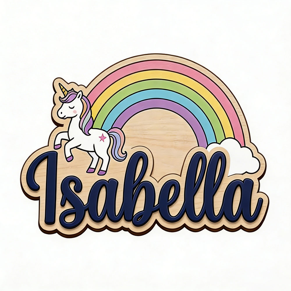 Unicorn & Pastel Rainbow Custo - Nursery recension och pris