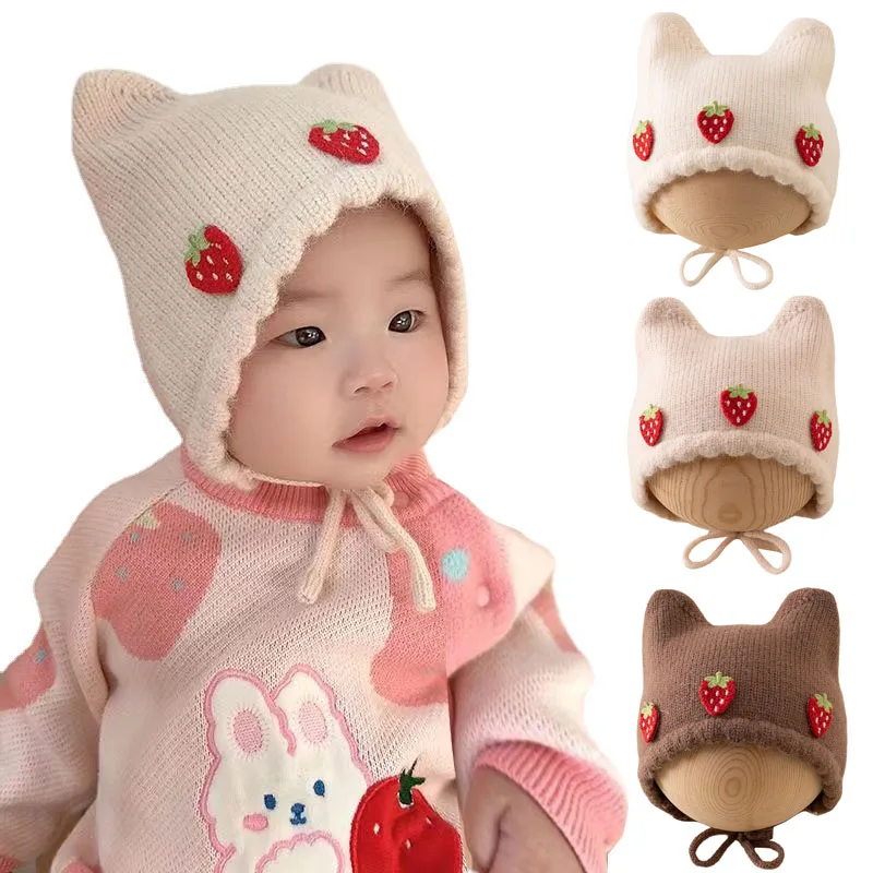New Autumn Winter Baby Girl Ha - Infant Beanie Hat With Ears recension och pris