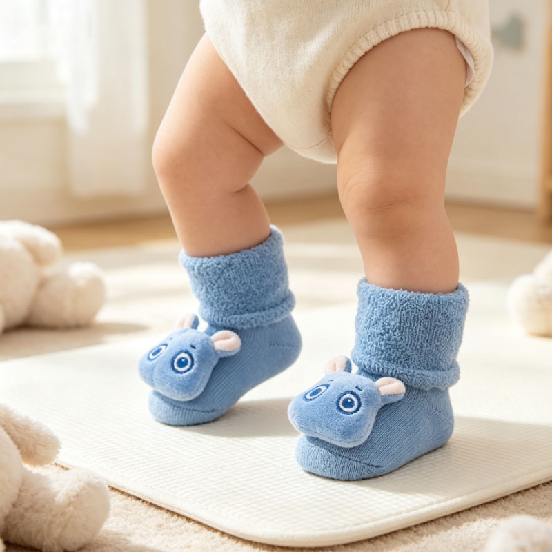 1/3/5Pairs Thick Loop Terry Ba - Unisex Baby Socks Non Slip recension och pris