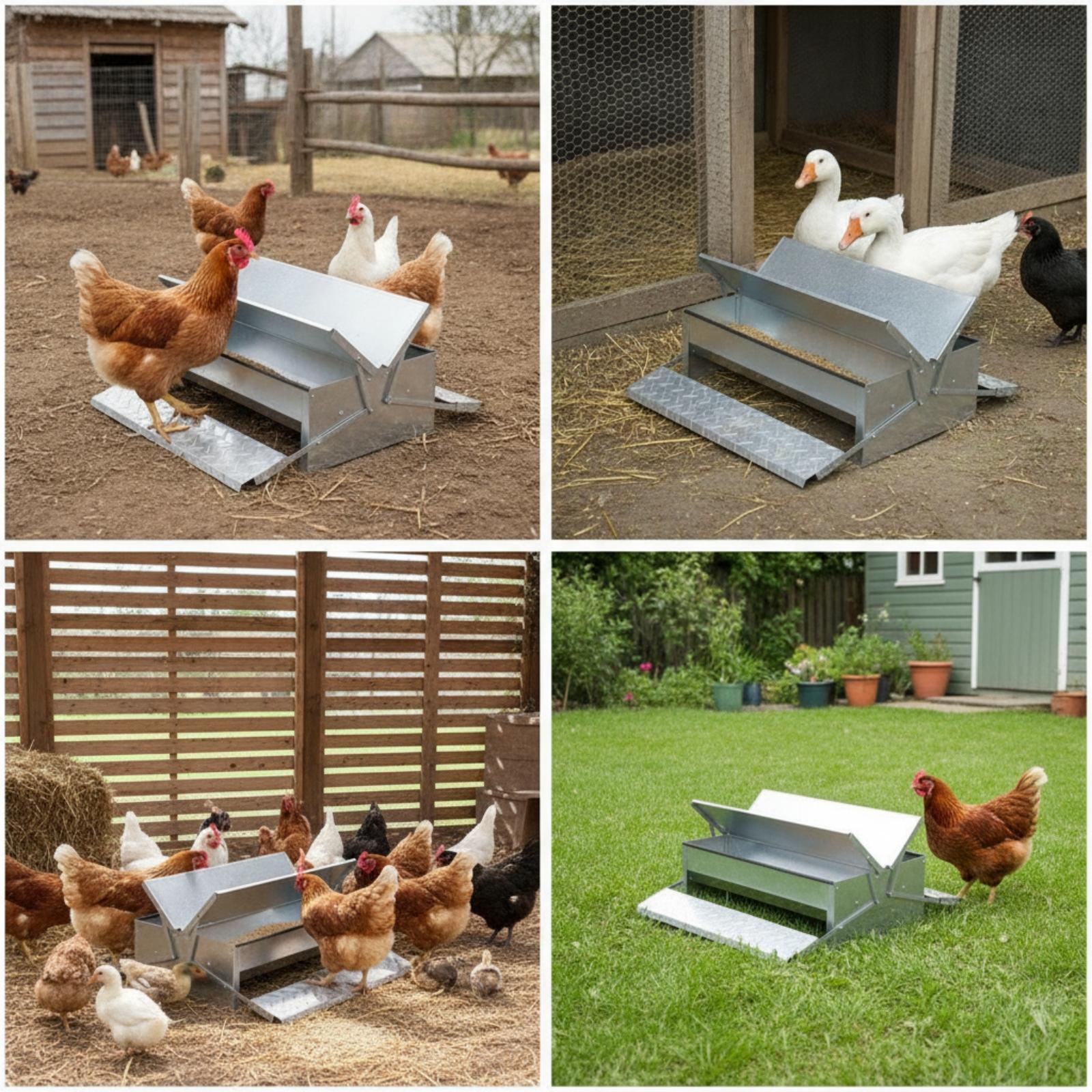 Automatic Poultry Feeder Troug - Feeding recension och pris