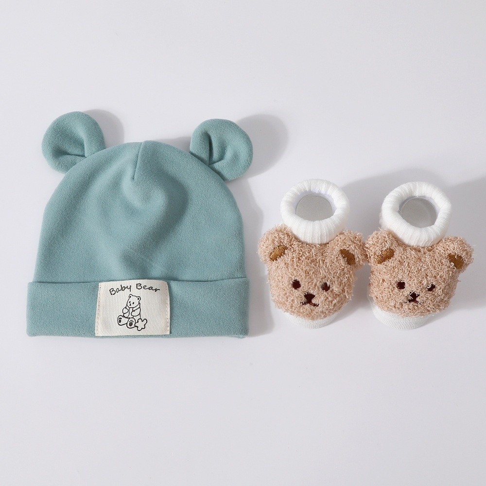 2Pcs/Set Cute Cotton Baby Hat  - Infant Beanie Hat With Ears recension och pris