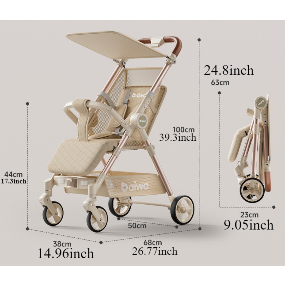 Baby Stroller Foldable Travel  - Lightweight Foldable Baby Stroller Compact recension och pris