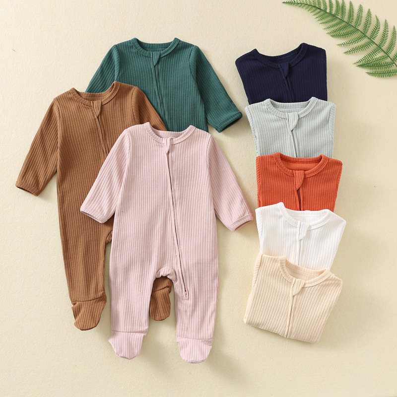 Baby Onesie Autumn and Winter  - Cotton Baby Onesies Zipper recension och pris