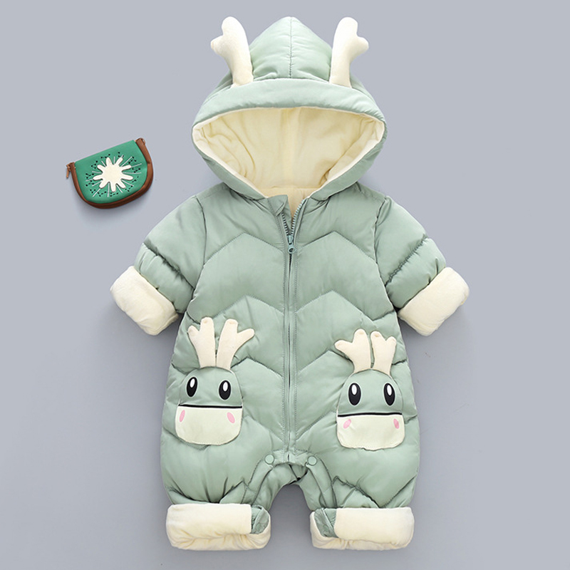 1-3Y Infant Thick Velvet Rompe - Cotton Baby Onesies Zipper recension och pris
