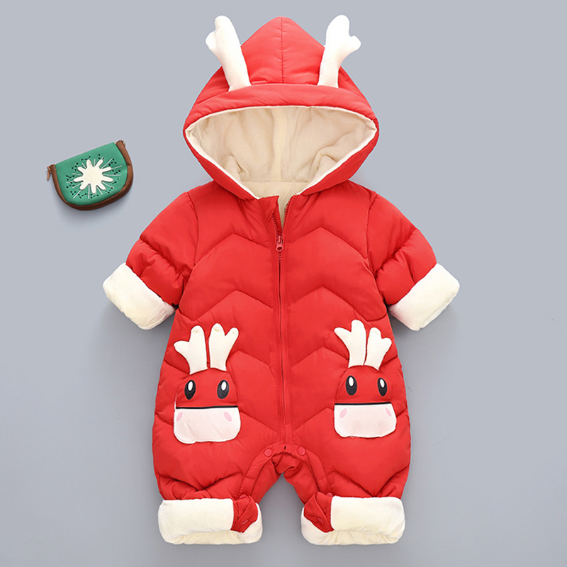 1-3Y Infant Thick Velvet Rompe - Cotton Baby Onesies Zipper recension och pris