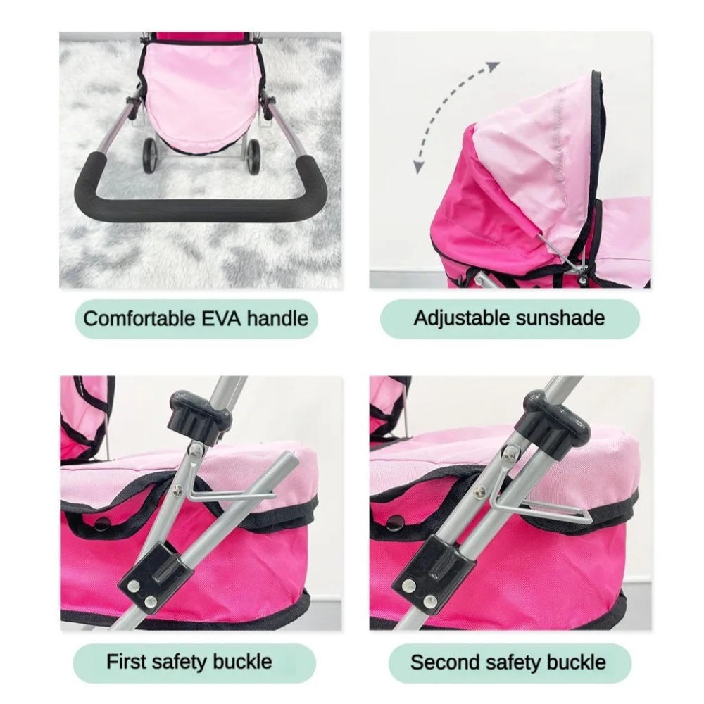 Doll Stroller for Kids Foldabl - Lightweight Foldable Baby Stroller Compact recension och pris